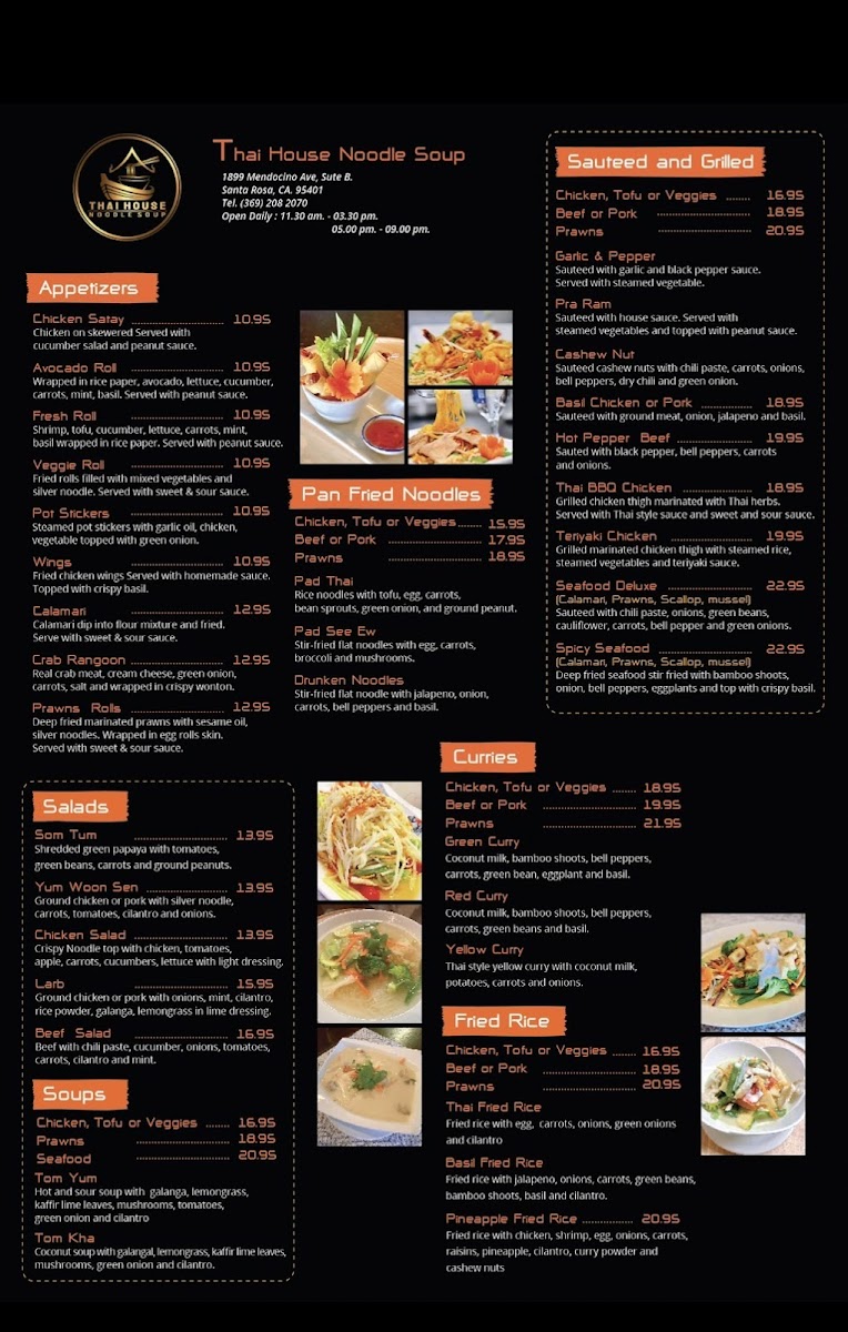 Thai House Noodle Soup Menu-1